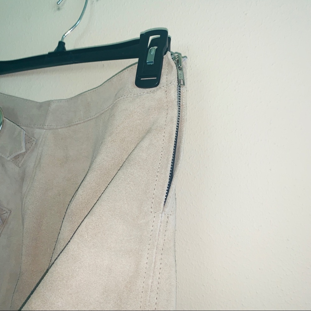 Free People Understated Leather Buckle Skirt - Picture 4 of 6